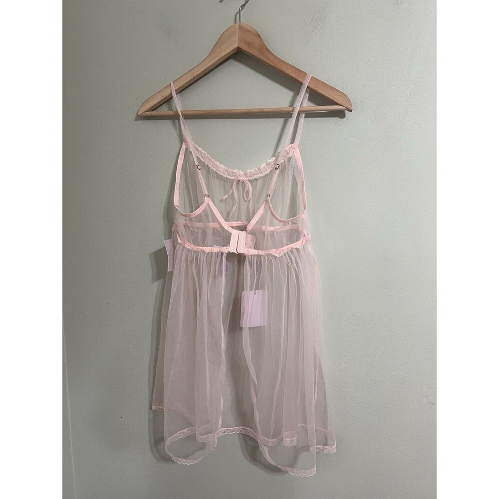 Nwt savage x fenty women's babydoll open back , pinky swear size large - Picture 3 of 10